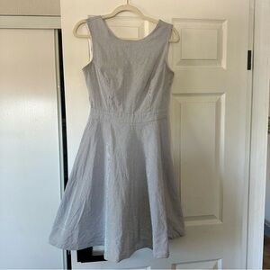 Sandro Ferrone white and gray midi dress